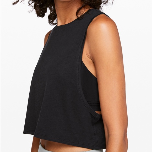lululemon athletica Tops - lululemon Muscle Love Crop Tank - Black - …
